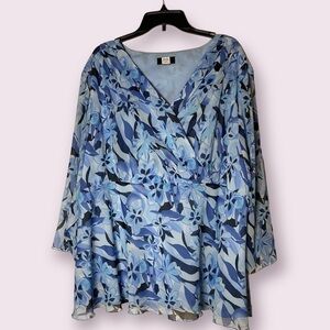 Studio 1940 Cross Over A-line Plus Size Blouse